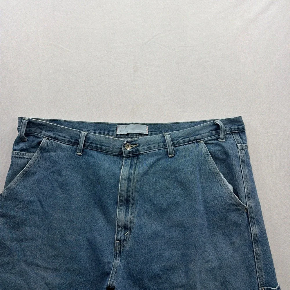 VTG Levi's Baggy Carpenter Jeans Loose Fit Workwear Denim Blue Mens 44x32